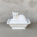 画像2: VINTAGE ANTIQUE WESTMORELAND MILK GLASS CAT ヴィンテージ アンティーク 猫 小物入れ / コレクタブル オブジェ ディスプレイ インテリア ミルクガラス 容器 雑貨 アメリカ (2)