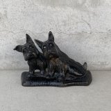 VINTAGE ANTIQUE DOOR STOPPER DOG ヴィンテージ アンティーク ドアストッパー 犬 / コレクタブル オブジェ ディスプレイ インテリア スコティッシュ・テリア 置物 動物 雑貨 鋳物 アメリカ