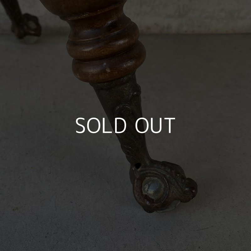 画像9: VINTAGE ANTIQUE PIANO STOOL  CHAIR BALL AND CLAW FOOT WOOD ヴィンテージ アンティーク ピアノスツール 椅子 / 回転いす ウッド 木製 家具 店舗什器 アメリカ