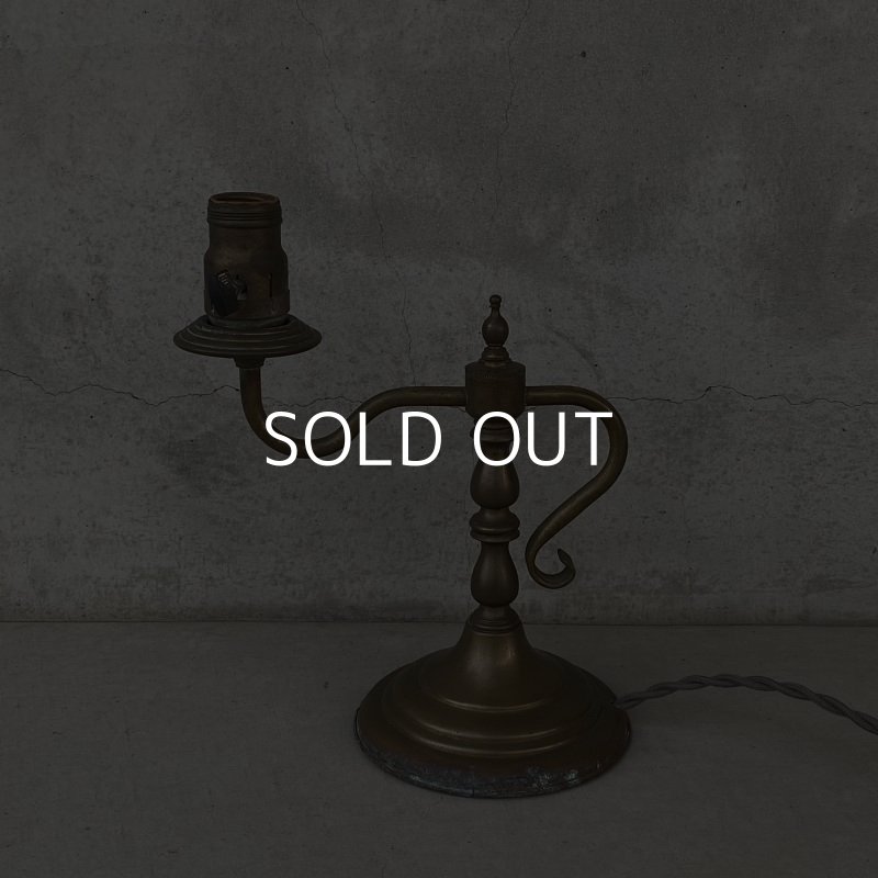 画像6: VINTAGE ANTIQUE DESKLAMP ヴィンテージ アンティーク デスクライト スタンドライト テーブルランプ 卓上ライト 照明 / インテリア ブラス 真鍮 店舗什器 アメリカ USA