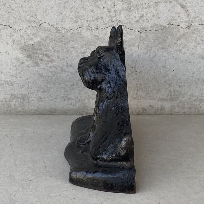 画像4: VINTAGE ANTIQUE DOOR STOPPER DOG ヴィンテージ アンティーク ドアストッパー 犬 / コレクタブル オブジェ ディスプレイ インテリア スコティッシュ・テリア 置物 動物 雑貨 鋳物 アメリカ