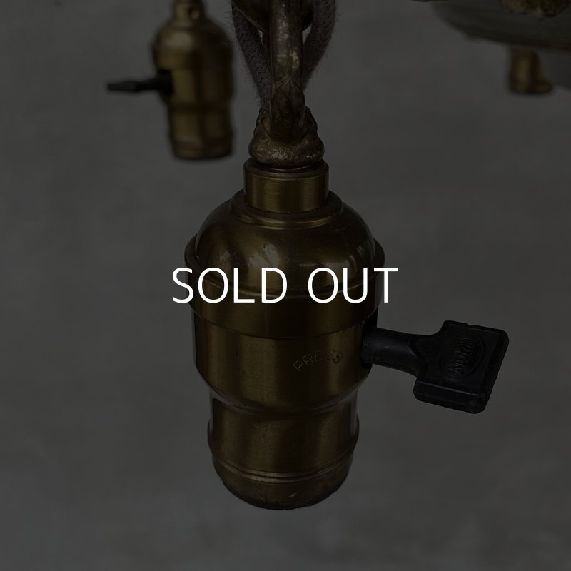 画像7: VINTAGE ANTIQUE ヴィンテージ アンティーク シャンデリア 吊り下げライト / 5灯 ライト ペンダントライト 天井照明 店舗什器 アメリカ USA (2)