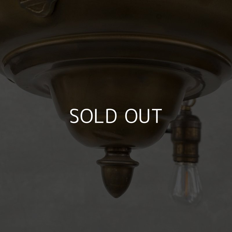 画像6: VINTAGE ANTIQUE ヴィンテージ アンティーク シャンデリア 吊り下げライト / 4灯 ライト ペンダントライト ブラス 真鍮 天井照明 店舗什器 アメリカ USA  