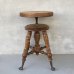 画像2: VINTAGE ANTIQUE PIANO STOOL  CHAIR BALL AND CLAW FOOT WOOD ヴィンテージ アンティーク ピアノスツール 椅子 / 回転いす ウッド 木製 家具 店舗什器 アメリカ (2)