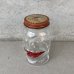 画像1: VINTAGE ANTIQUE LUCKY JOE BANK BOTTLE JAR ヴィンテージ アンティーク コインバンク 貯金箱 グラスジャー / コレクタブル 瓶 ボトル ガラス オブジェ アメリカ USA (1) (1)