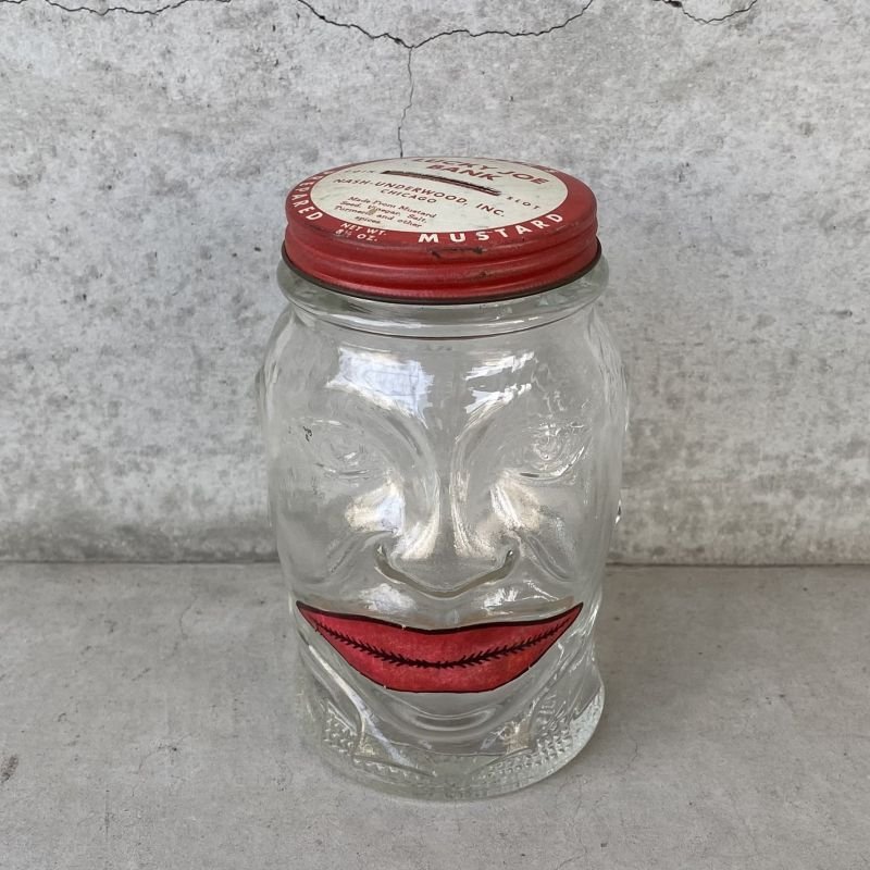 画像2: VINTAGE ANTIQUE LUCKY JOE BANK BOTTLE JAR ヴィンテージ アンティーク コインバンク 貯金箱 グラスジャー / コレクタブル 瓶 ボトル ガラス オブジェ アメリカ USA (2)