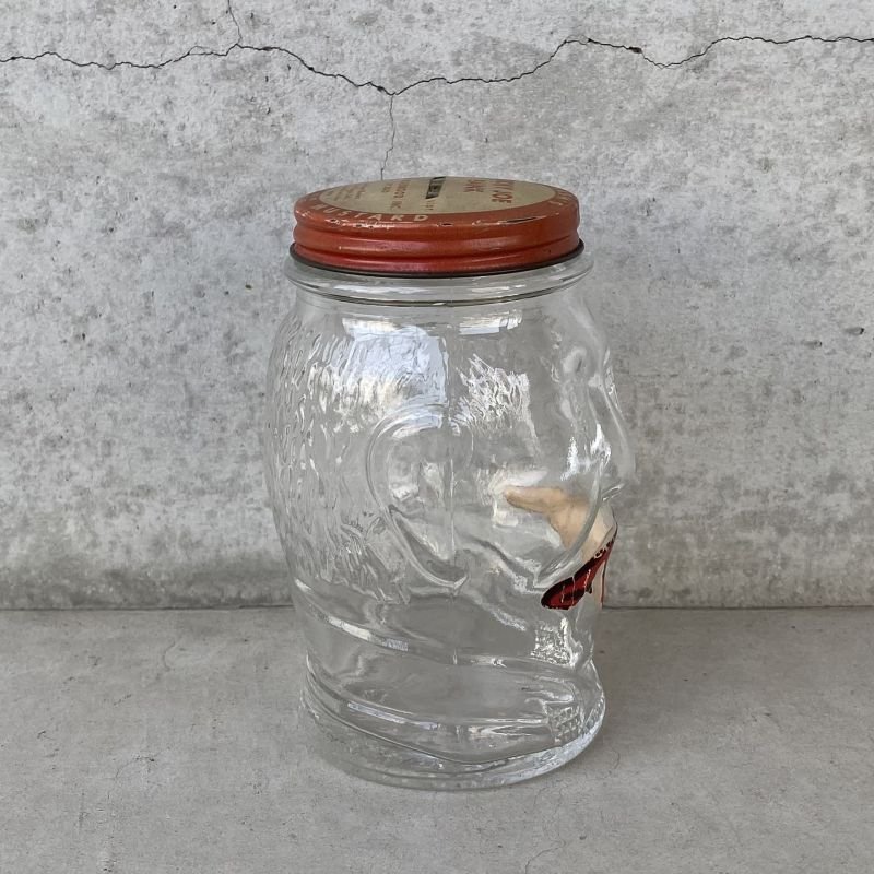 画像4: VINTAGE ANTIQUE LUCKY JOE BANK BOTTLE JAR ヴィンテージ アンティーク コインバンク 貯金箱 グラスジャー / コレクタブル 瓶 ボトル ガラス オブジェ アメリカ USA (1)