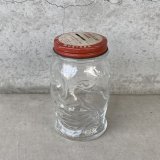 VINTAGE ANTIQUE LUCKY JOE BANK BOTTLE JAR ヴィンテージ アンティーク コインバンク 貯金箱 グラスジャー / コレクタブル 瓶 ボトル ガラス オブジェ アメリカ USA (3)