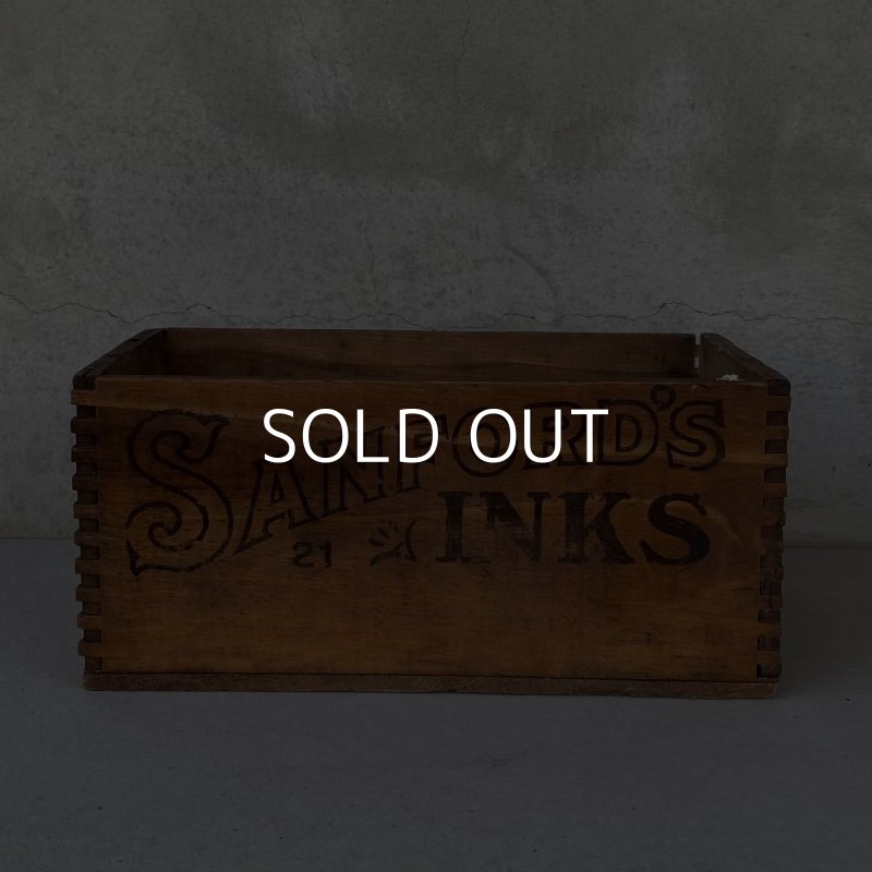 画像4: VINTAGE ANTIQUE WOOD CRATE WOODEN BOX SANFORD MFG CO ヴィンテージ アンティーク ウッドボックス 木箱 / インダストリアル コレクタブル 収納 ケース 店舗什器 アメリカ USA 