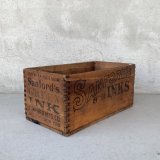 VINTAGE ANTIQUE WOOD CRATE WOODEN BOX SANFORD MFG CO ヴィンテージ アンティーク ウッドボックス 木箱 / インダストリアル コレクタブル 収納 ケース 店舗什器 アメリカ USA 