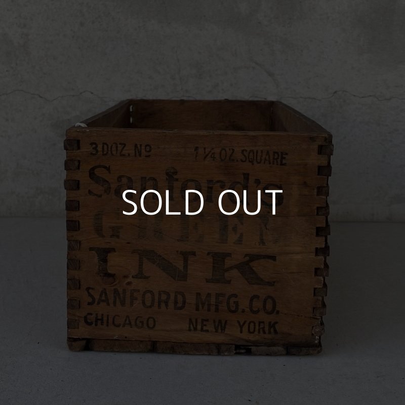 画像3: VINTAGE ANTIQUE WOOD CRATE WOODEN BOX SANFORD MFG CO ヴィンテージ アンティーク ウッドボックス 木箱 / インダストリアル コレクタブル 収納 ケース 店舗什器 アメリカ USA 