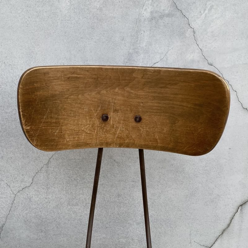 画像5: VINTAGE ANTIQUE TOLEDO CHAIR ヴィンテージ アンティーク トレド ドラフティングチェア 椅子 / インダストリアル ウッド アイアン 家具 木製 鉄 店舗 什器 UHL アメリカ