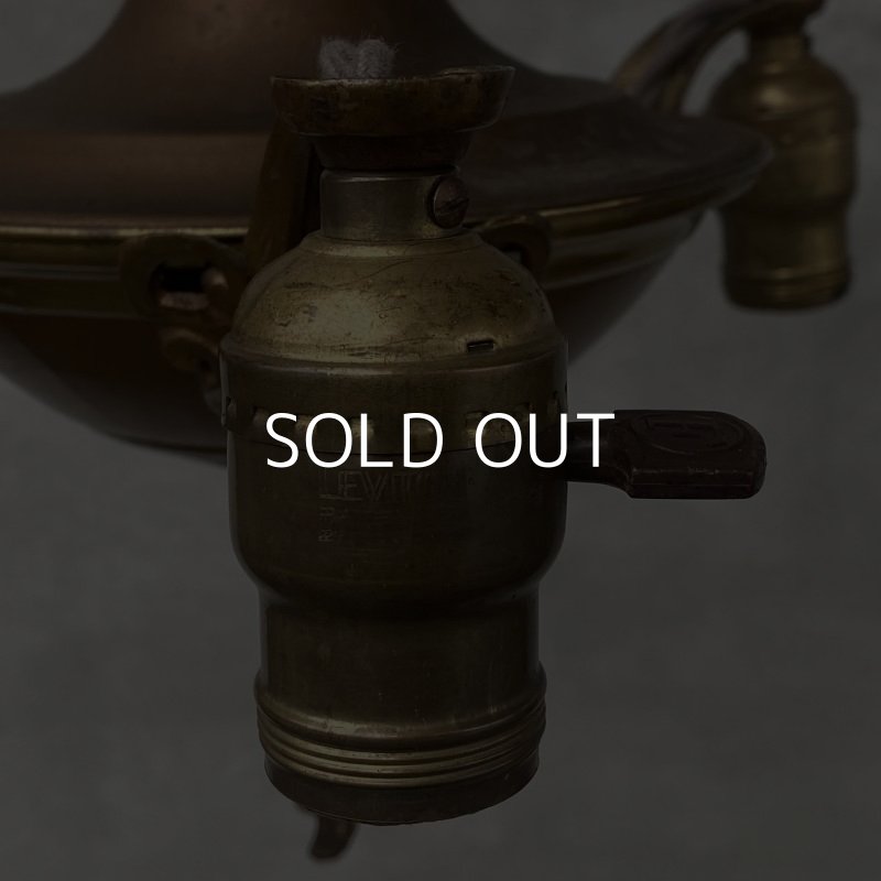 画像8: VINTAGE ANTIQUE ヴィンテージ アンティーク シャンデリア 吊り下げライト / 3灯 ライト ペンダントライト ブラス 真鍮 天井照明 店舗什器 アメリカ USA  