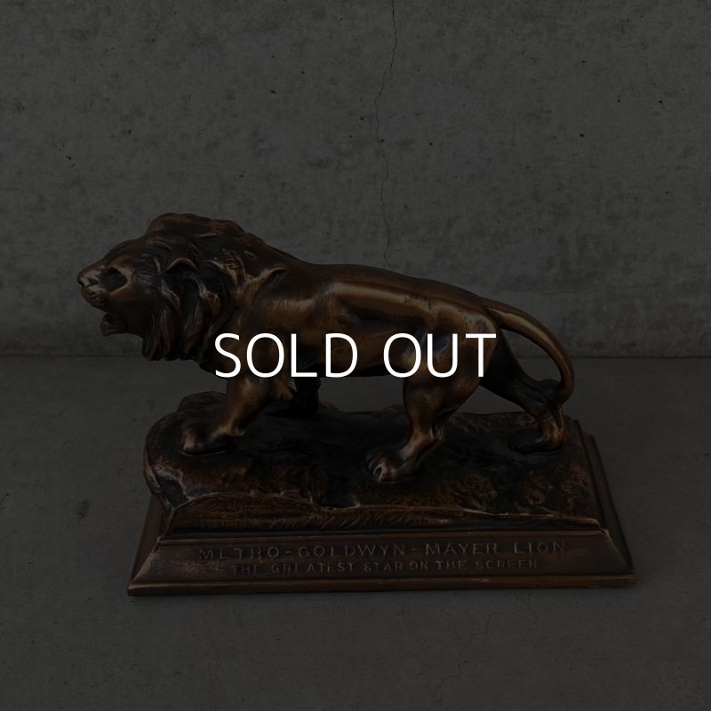 画像1: VINTAGE ANTIQUE METRO GOLDWYN MAYER LION OBJECT ヴィンテージ アンティーク ライオン オブジェ / コレクタブル ディスプレイ インテリア 置物 動物 雑貨 アメリカ