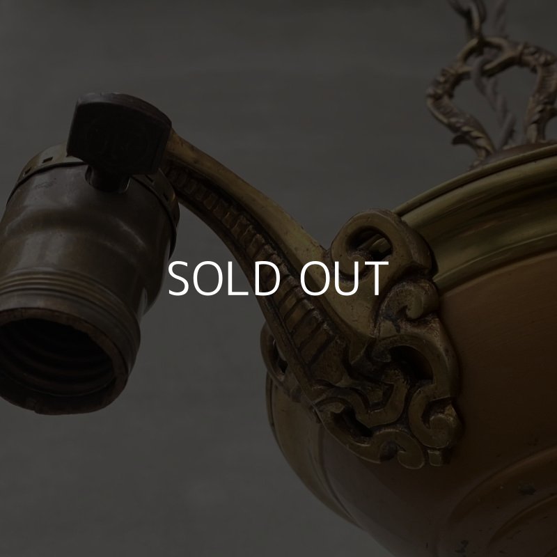 画像5: VINTAGE ANTIQUE ヴィンテージ アンティーク シャンデリア 吊り下げライト / 3灯 ライト ペンダントライト ブラス 真鍮 天井照明 店舗什器 アメリカ USA  