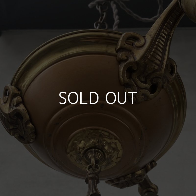 画像3: VINTAGE ANTIQUE ヴィンテージ アンティーク シャンデリア 吊り下げライト / 3灯 ライト ペンダントライト ブラス 真鍮 天井照明 店舗什器 アメリカ USA  