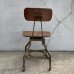 画像2: VINTAGE ANTIQUE TOLEDO CHAIR ヴィンテージ アンティーク トレド ドラフティングチェア 椅子 / インダストリアル ウッド アイアン 家具 木製 鉄 店舗 什器 アメリカ (2)