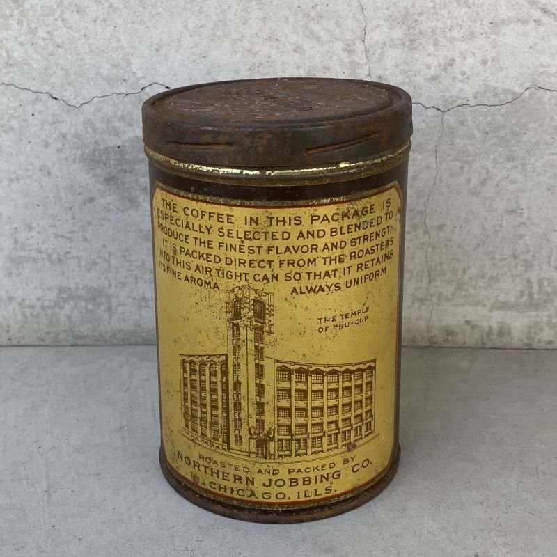 画像2: VINTAGE ANTIQUE TRU CUP COFFEE TIN CAN ヴィンテージ アンティーク コーヒー 缶 / コレクタブル 珈琲 企業物 小物入れ 雑貨 アメリカ USA