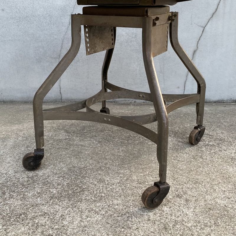 画像9: VINTAGE ANTIQUE TOLEDO CHAIR ヴィンテージ アンティーク トレド ドラフティングチェア 椅子 / インダストリアル ウッド アイアン 家具 木製 鉄 店舗 什器 UHL アメリカ