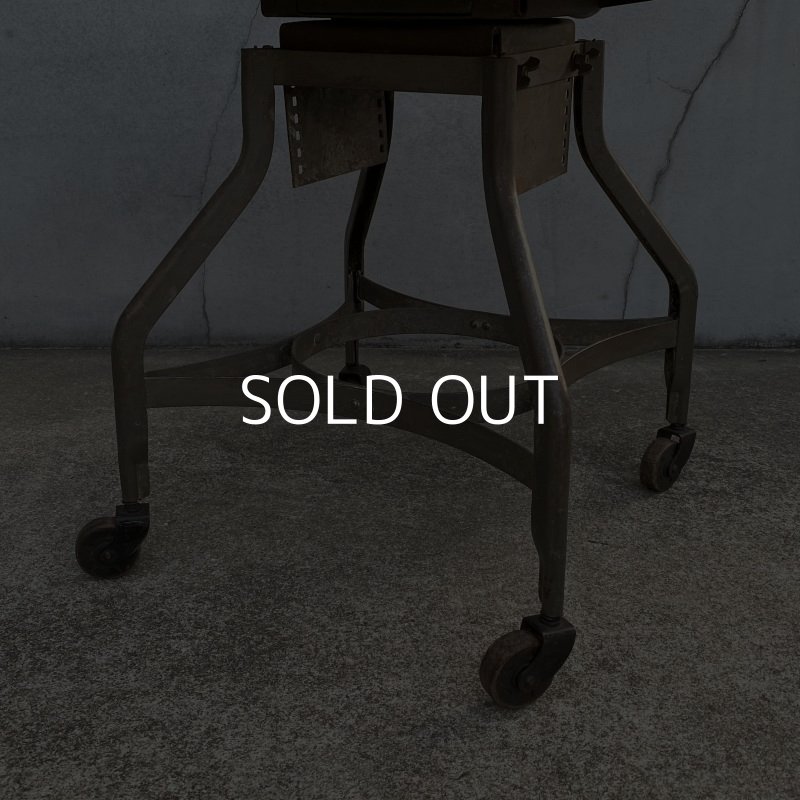 画像9: VINTAGE ANTIQUE TOLEDO CHAIR ヴィンテージ アンティーク トレド ドラフティングチェア 椅子 / インダストリアル ウッド アイアン 家具 木製 鉄 店舗 什器 UHL アメリカ