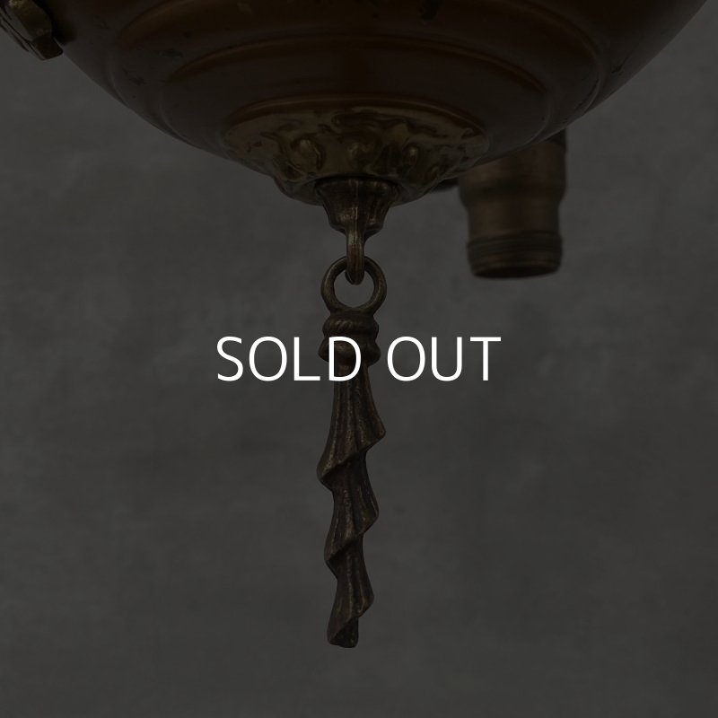 画像6: VINTAGE ANTIQUE ヴィンテージ アンティーク シャンデリア 吊り下げライト / 3灯 ライト ペンダントライト ブラス 真鍮 天井照明 店舗什器 アメリカ USA  