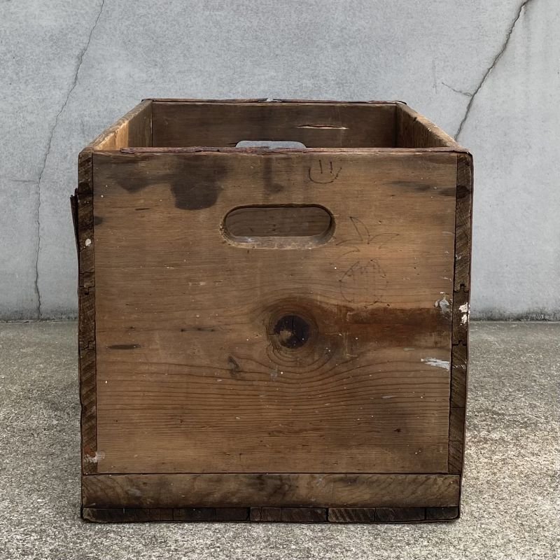 画像4: VINTAGE ANTIQUE WOOD CRATE WOODEN BOX DREWRY&SONS ヴィンテージ アンティーク ウッドボックス 木箱 / インダストリアル コレクタブル ビール 収納 ケース ガレージ ガーデニング 店舗什器 アメリカ USA
