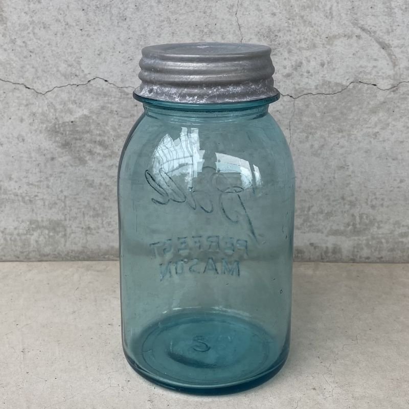 画像2: VINTAGE ANTIQUE BALL MASON JAR ヴィンテージ アンティーク ボール メイソンジャー ガラス瓶 アメリカ / ディスプレイ ボトル 小物入れ 店舗什器 (2)