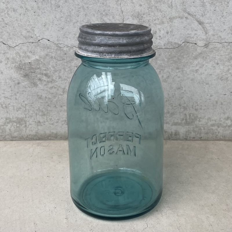 画像2: VINTAGE ANTIQUE BALL MASON JAR ヴィンテージ アンティーク ボール メイソンジャー ガラス瓶 アメリカ / ディスプレイ ボトル 小物入れ 店舗什器 (6)