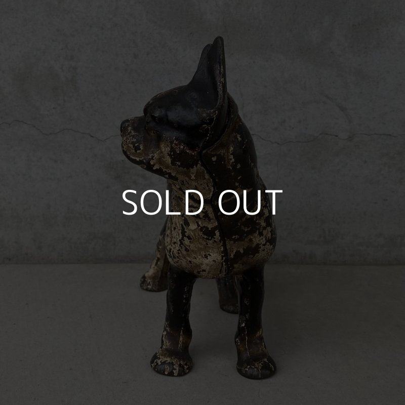 画像3: VINTAGE ANTIQUE BOSTON TERRIER DOOR STOPPER ヴィンテージ アンティーク ボストンテリア ドアストッパー / コレクタブル オブジェ キャストアイアン 鋳物 置物 犬 店舗什器 アメリカ  (1)