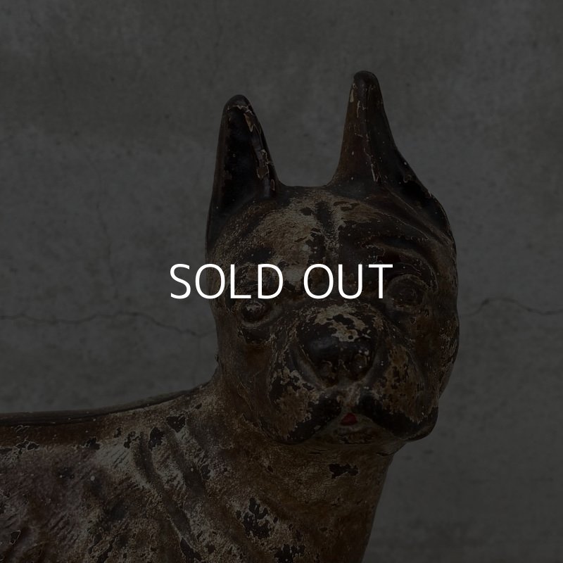 画像7: VINTAGE ANTIQUE BOSTON TERRIER DOOR STOPPER ヴィンテージ アンティーク ボストンテリア ドアストッパー / コレクタブル オブジェ キャストアイアン 鋳物 置物 犬 店舗什器 アメリカ (3)