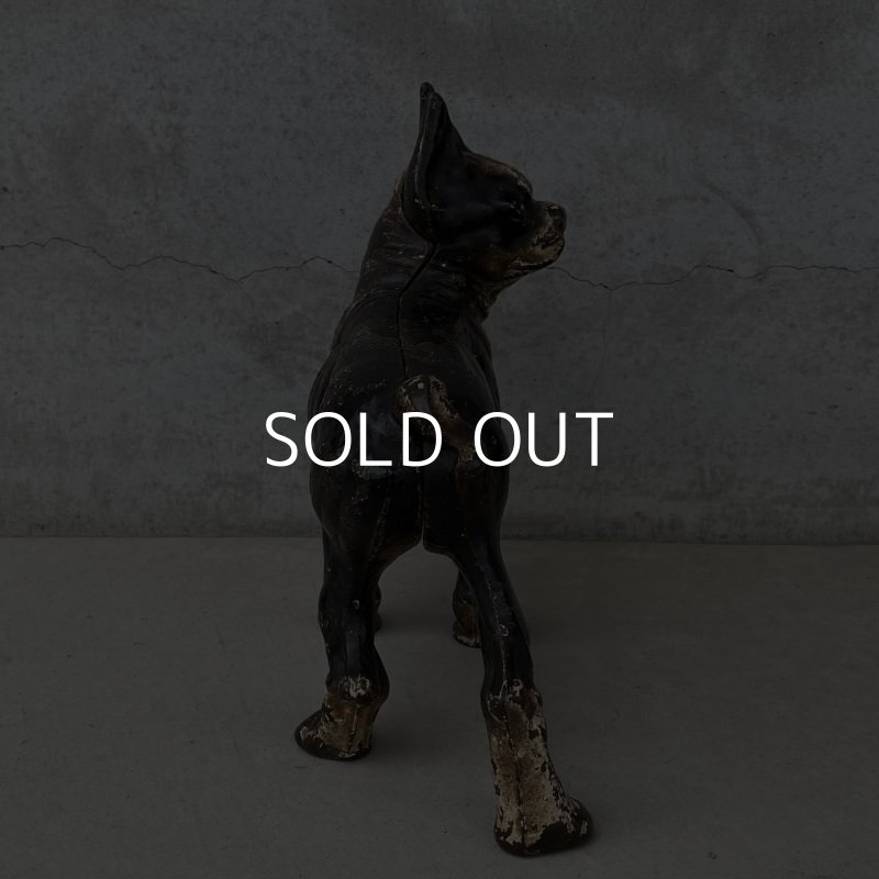 画像4: VINTAGE ANTIQUE BOSTON TERRIER DOOR STOPPER ヴィンテージ アンティーク ボストンテリア ドアストッパー / コレクタブル オブジェ キャストアイアン 鋳物 置物 犬 店舗什器 アメリカ  (1)