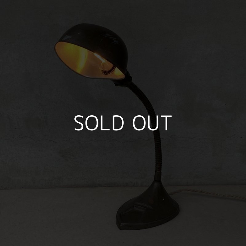 画像11: VINTAGE DESKLAMP ヴィンテージ デスクライト スタンドライト 卓上ライト アメリカ / インダストリアル グースネック 照明 工業用 USA (1)