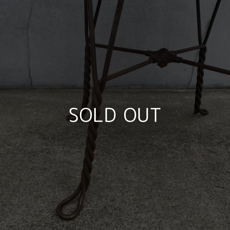 画像10: VINTAGE ANTIQUE ICE CREAM PARLOR CHAIR ヴィンテージ アンティーク アイスクリームパーラーチェア 椅子 / ウッド アイアン 木製 家具 店舗 什器 アメリカ USA (2)