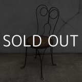 VINTAGE ANTIQUE ICE CREAM PARLOR CHAIR ヴィンテージ アンティーク アイスクリームパーラーチェア 椅子 / ウッド アイアン 木製 家具 店舗 什器 アメリカ USA (2)