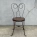 画像2: VINTAGE ANTIQUE ICE CREAM PARLOR CHAIR ヴィンテージ アンティーク アイスクリームパーラーチェア 椅子 / ウッド アイアン 木製 家具 店舗 什器 アメリカ USA (1) (2)