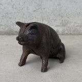 VINTAGE ANTIQUE COINBANK PIGGY BANK ヴィンテージ アンティーク 豚 ブタ ピギーバンク 貯金箱 コインバンク / コレクタブル オブジェ 動物 鋳物 置物 アメリカ