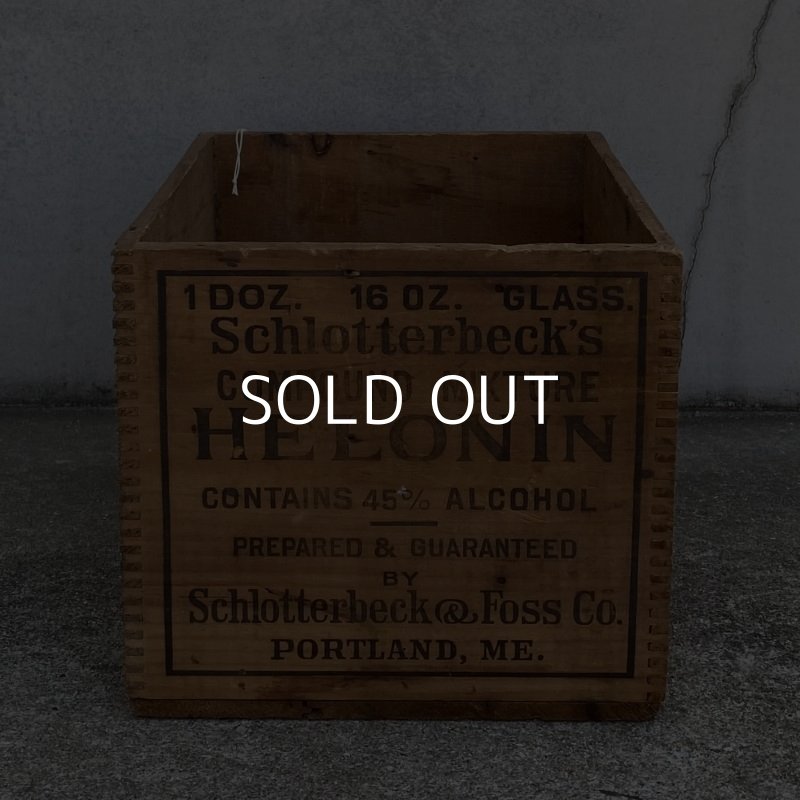 画像2: VINTAGE ANTIQUE WOOD CRATE WOODEN BOX HELONIN ヴィンテージ アンティーク ウッドボックス 木箱 / インダストリアル コレクタブル 収納 ケース ガレージ ガーデニング 店舗什器 アメリカ USA 