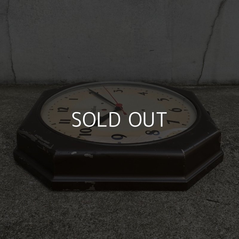 画像6: VINTAGE ANTIQUE WALL CLOCK TELECHRON ヴィンテージ アンティーク ウォールクロック 壁掛け時計 テレクロン / インダストリアル スクールクロック 八角形 鉄 店舗什器 アメリカ USA