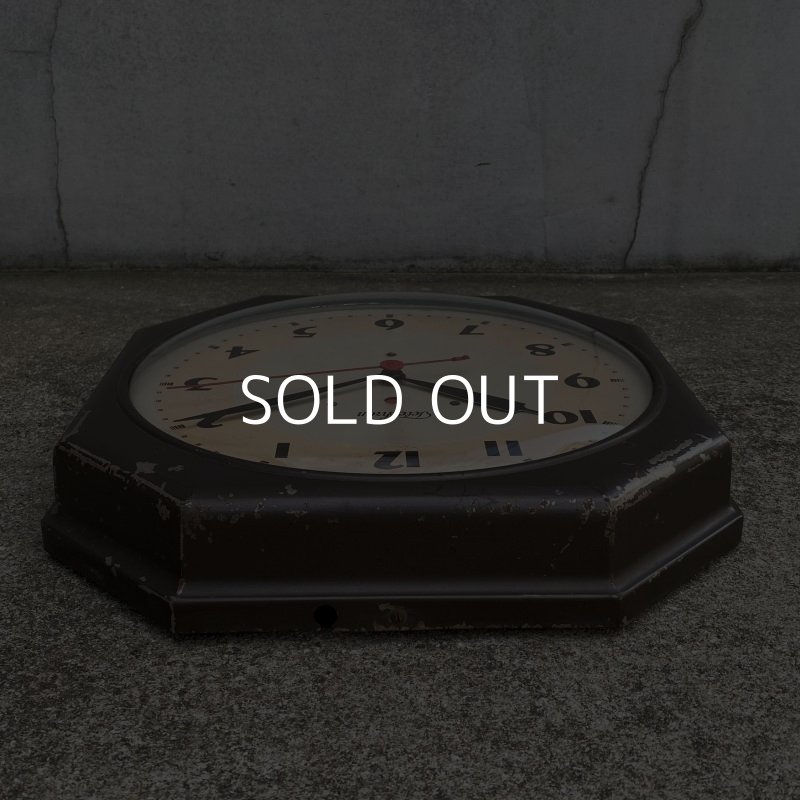 画像4: VINTAGE ANTIQUE WALL CLOCK TELECHRON ヴィンテージ アンティーク ウォールクロック 壁掛け時計 テレクロン / インダストリアル スクールクロック 八角形 鉄 店舗什器 アメリカ USA