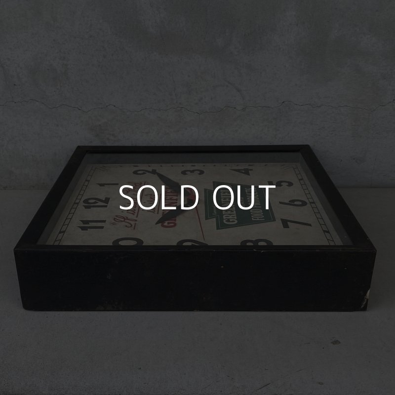 画像6: VINTAGE ANTIQUE WALL CLOCK ヴィンテージ アンティーク ウォールクロック 壁掛け時計 /  アドバタイジング 企業物 四角形 鉄 店舗什器 アメリカ USA