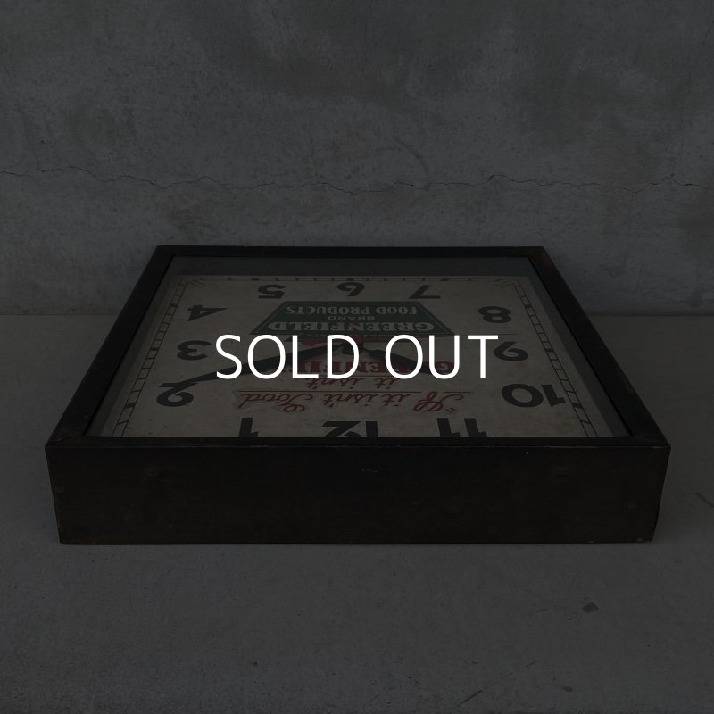 画像4: VINTAGE ANTIQUE WALL CLOCK ヴィンテージ アンティーク ウォールクロック 壁掛け時計 /  アドバタイジング 企業物 四角形 鉄 店舗什器 アメリカ USA