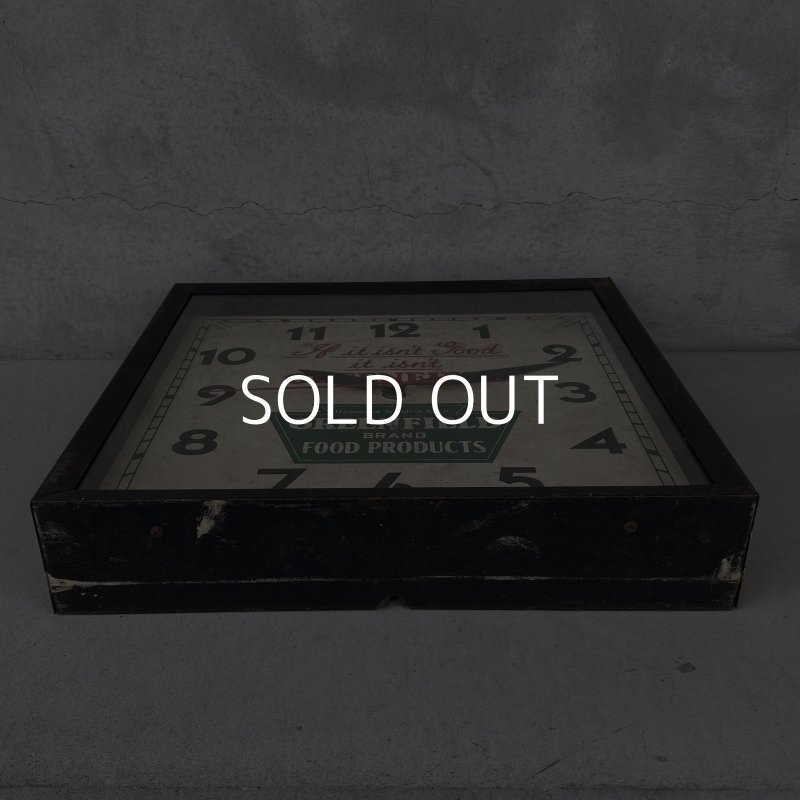 画像3: VINTAGE ANTIQUE WALL CLOCK ヴィンテージ アンティーク ウォールクロック 壁掛け時計 /  アドバタイジング 企業物 四角形 鉄 店舗什器 アメリカ USA