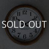 VINTAGE ANTIQUE WALL CLOCK THE STANDARD ELECTRIC TIME CO. ヴィンテージ アンティーク ウォールクロック 壁掛け時計 / インダストリアル スクールクロック 木製 ブラウン 茶色 店舗什器 アメリカ USA