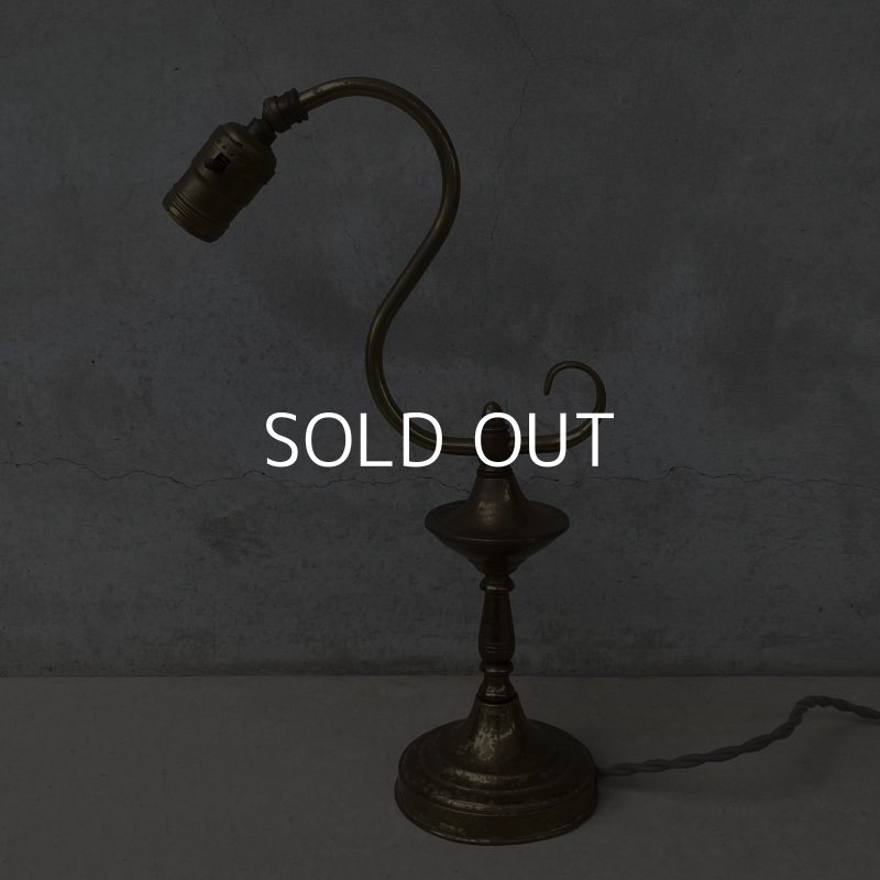 画像4: VINTAGE ANTIQUE DESKLAMP ヴィンテージ アンティーク デスクライト スタンドライト テーブルランプ 卓上ライト 照明 / インテリア ブラス 真鍮 LEVITON 店舗什器 アメリカ USA (2)
