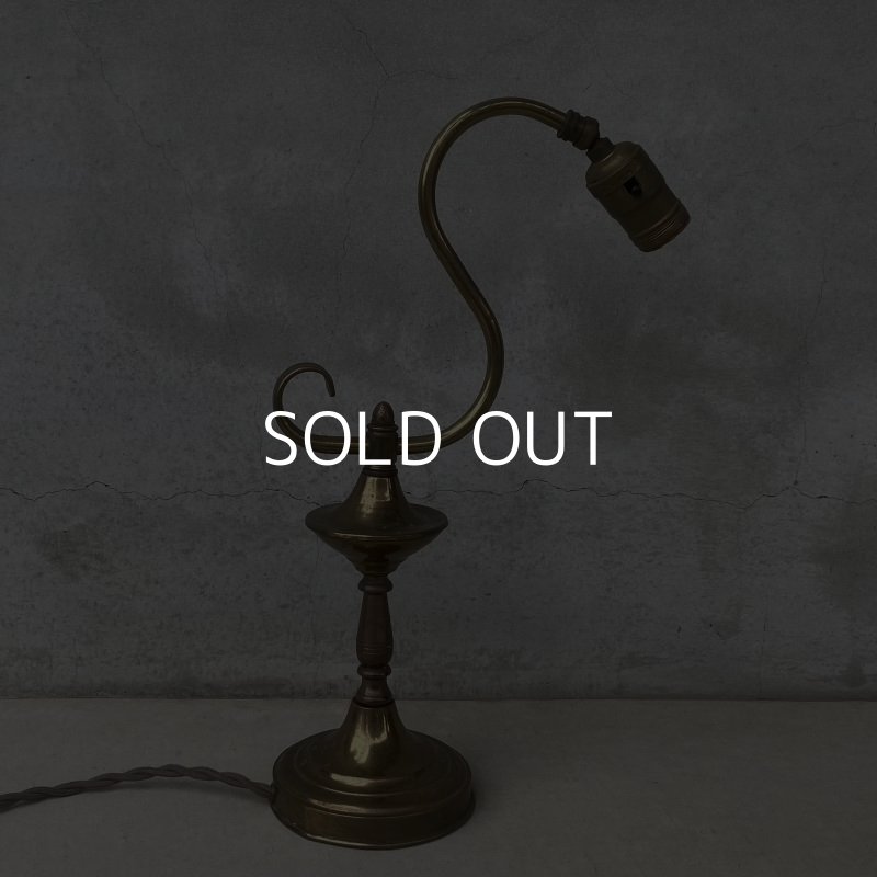 画像3: VINTAGE ANTIQUE DESKLAMP ヴィンテージ アンティーク デスクライト スタンドライト テーブルランプ 卓上ライト 照明 / インテリア ブラス 真鍮 LEVITON 店舗什器 アメリカ USA (2)