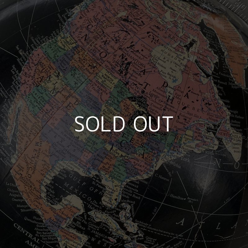 画像5: VINTAGE ANTIQUE REPLOGLE GLOBE BLACK OCEAN ヴィンテージ アンティーク 地球儀 ブラックオーシャン / コレクタブル 地図 インテリア 50' 黒色 店舗什器 アメリカ USA