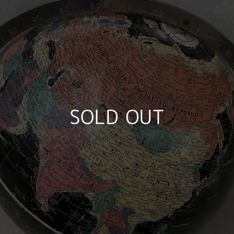画像6: VINTAGE ANTIQUE REPLOGLE GLOBE BLACK OCEAN ヴィンテージ アンティーク 地球儀 ブラックオーシャン / コレクタブル 地図 インテリア 50' 黒色 店舗什器 アメリカ USA