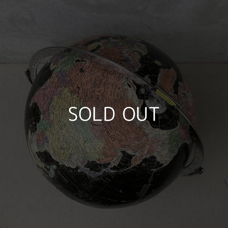 画像3: VINTAGE ANTIQUE REPLOGLE GLOBE BLACK OCEAN ヴィンテージ アンティーク 地球儀 ブラックオーシャン / コレクタブル 地図 インテリア 60' 黒色 店舗什器 アメリカ USA