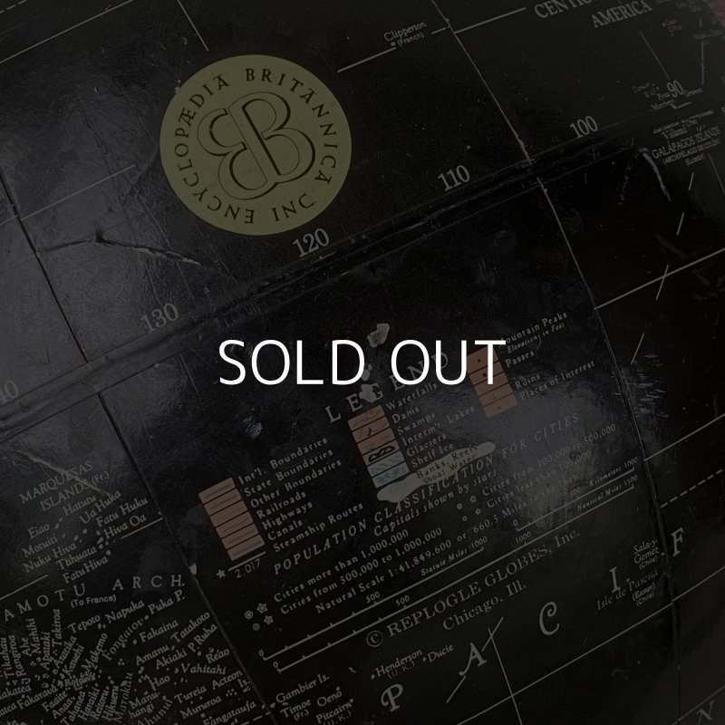 画像5: VINTAGE ANTIQUE REPLOGLE GLOBE BLACK OCEAN ヴィンテージ アンティーク 地球儀 ブラックオーシャン / コレクタブル 地図 インテリア 60' 黒色 店舗什器 アメリカ USA