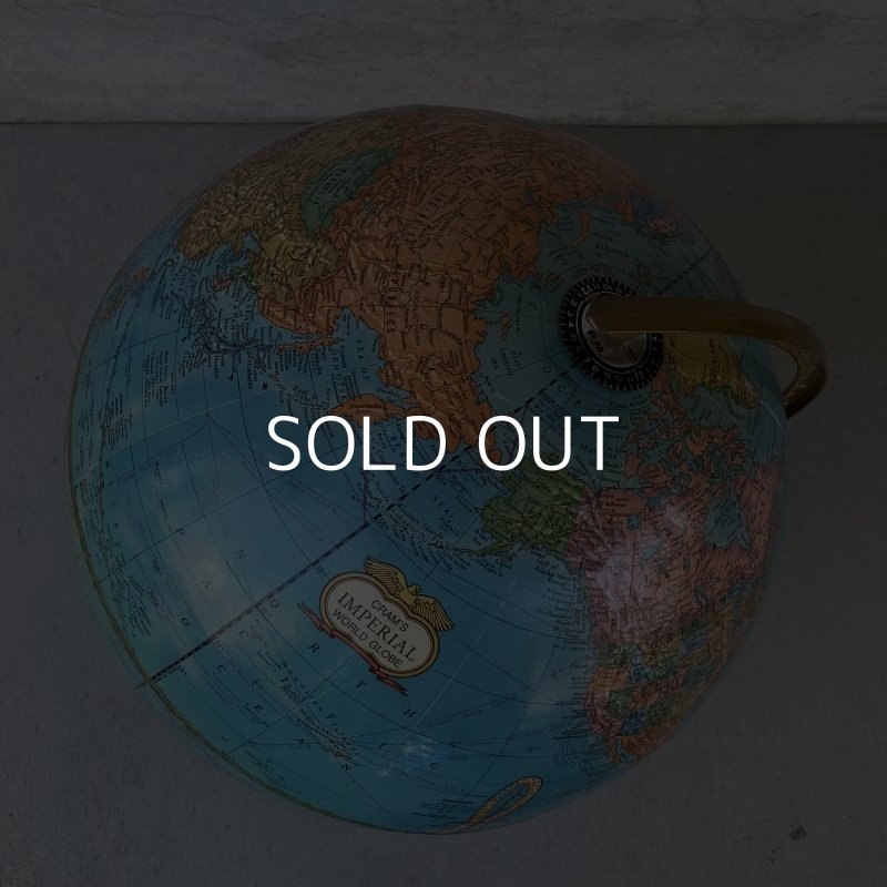 画像3: VINTAGE ANTIQUE CRAM'S IMPERIAL WORLD GLOBE ヴィンテージ アンティーク 地球儀 / コレクタブル 地図 インテリア 店舗什器 アメリカ USA (2)